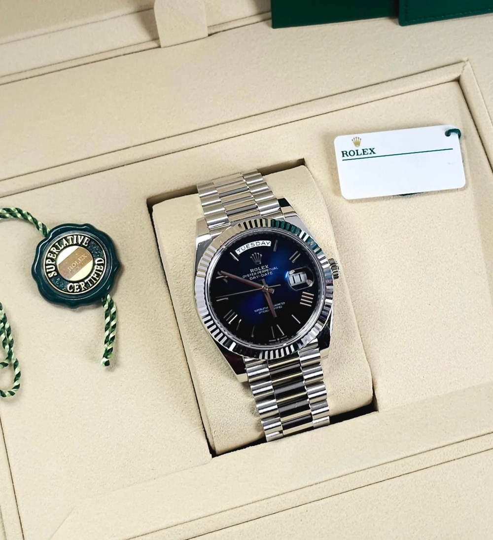 Rolex Presidential Day-Date Platinum Blue Ombre