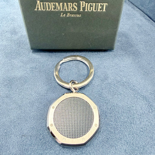 Audemars Piguet Royal Oak Blue Tapisserie Stainless Steel Keychain with Box