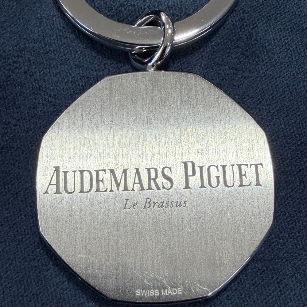 Audemars Piguet Royal Oak Blue Tapisserie Stainless Steel Keychain with Box
