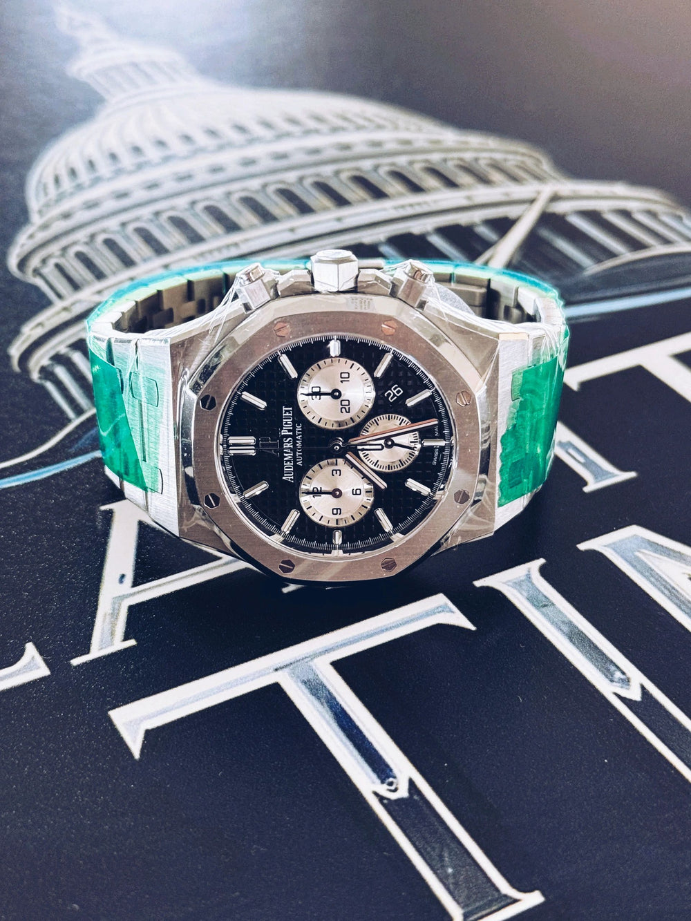 SOLD!!! Audemars Piguet Royal Oak Chronograph Stainless Steel Black Dial – LNIB